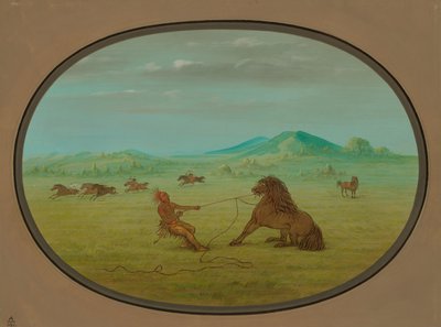 اصطياد الخيول البرية - باوني ، 18611869. بواسطة جورج كاتلين