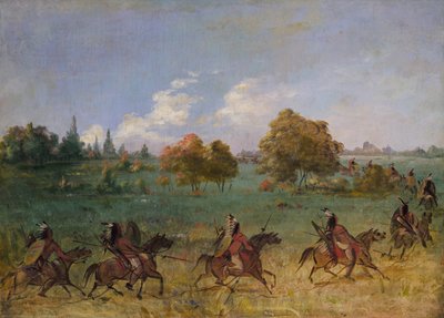 حزب حرب كومانش في مارس ، مجهز بالكامل ، 1846-1848. بواسطة جورج كاتلين