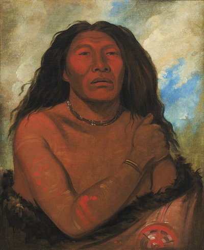Duhk-gits-o-ó-see، Red Bear، a Distinguished Warrior1832. بواسطة جورج كاتلين