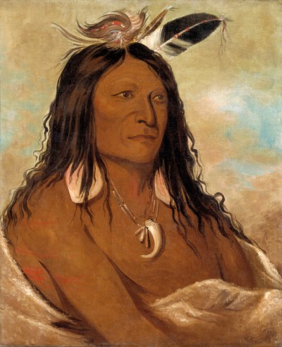 Eé-shah-kó-nee ، Bow and Quiver ، أول زعيم للقبيلة ، ١٨٣٤. بواسطة جورج كاتلين