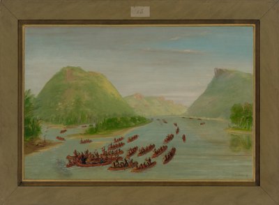 صنع الأب هينيبن ورفيقان سجينين بواسطة سيوكس ، أبريل 1680 ، 1847-1848 بواسطة جورج كاتلين