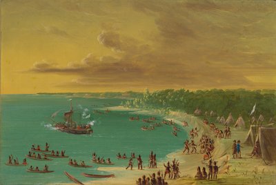 أول إبحار للغريفين على بحيرة إيري. 7 أغسطس 1679 ، 18471848. بواسطة جورج كاتلين