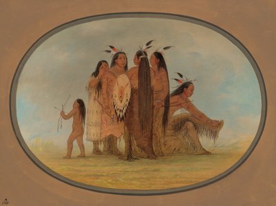أربعة ماندان ووريورز ، فتاة وصبي ، 18611869. بواسطة جورج كاتلين