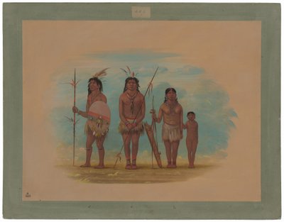 أربعة هنود Xingu بواسطة جورج كاتلين