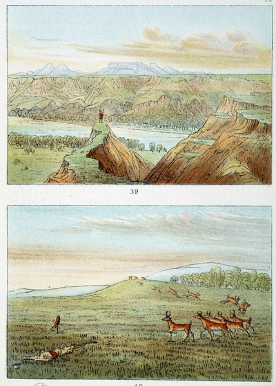 هنود أمريكا: البحث عن نقش الظباء لجورج كاتلين (1794-1872) بواسطة جورج كاتلين