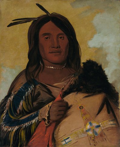 Ka-pés-ka-da، Shell Man، Oglala Brave، 1832. بواسطة جورج كاتلين