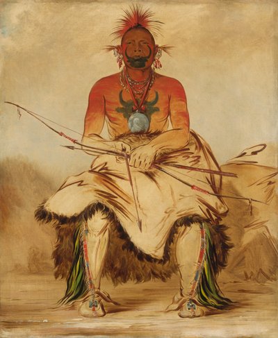La-dóo-ke-a ، بوفالو بول ، غراند باوني واريور ، 1832. بواسطة جورج كاتلين
