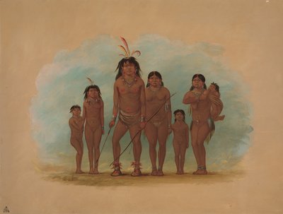 رئيس لينغوا ، وامرأته وأربعة أطفال ، 18541869. بواسطة جورج كاتلين