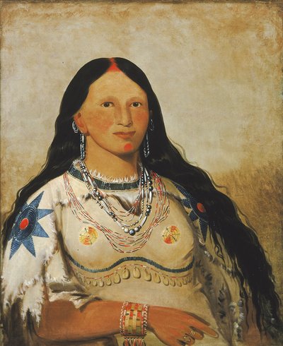 Mi-néek-ee-snk-te-ka ، مينك ، فتاة جميلة ، 1832. بواسطة جورج كاتلين