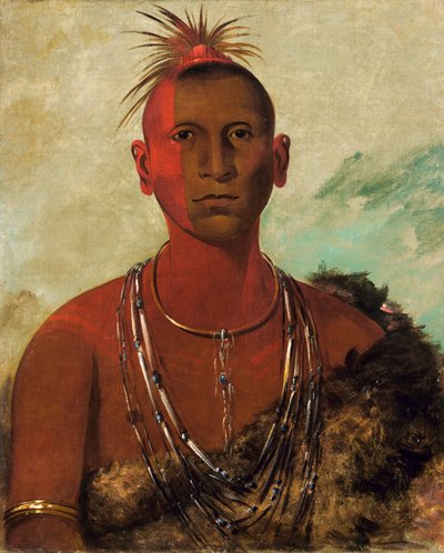 Náh-se-ús-kuk ، دوامة الرعد ، الابن الأكبر لبلاك هوك 1832. بواسطة جورج كاتلين
