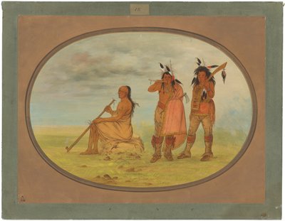 Old Menomonie Chief مع Two Young Beaux بواسطة جورج كاتلين