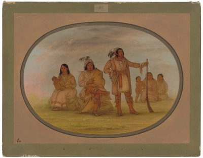 Osceola وأربعة هنود سيمينولي بواسطة جورج كاتلين
