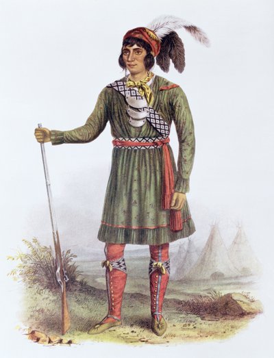 Osceola أو "Rising Sun" ، قائد سيمينول ، 1838 ، توضيح من "القبائل الهندية لأمريكا الشمالية ، المجلد 2" ، بقلم توماس ل. مكيني وجيمس هول ، الحانة. جون جرانت بواسطة جورج كاتلين