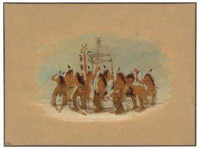 رقصة حذاء الثلج - Ojibbeway بواسطة جورج كاتلين