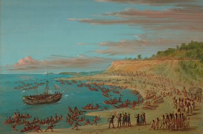 غريفين يدخل الميناء في ماكيناو. 27 أغسطس 1679 ، 18471848. بواسطة جورج كاتلين