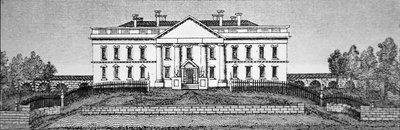 البيت الأبيض عام 1820 (نقش) بواسطة جورج كاتلين