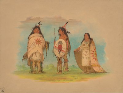 ثلاثة هنود ريكار ، 1861. بواسطة جورج كاتلين