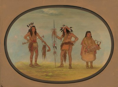 اثنان من محاربي Ojibbeway وامرأة ، 18611869. بواسطة جورج كاتلين