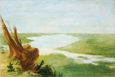 منظر على بحيرة سانت كروا ، أبر ميسيسيبي ، 1835-1836. بواسطة جورج كاتلين