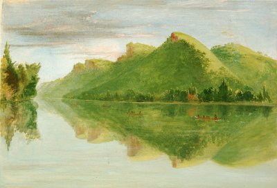 منظر على أعالي المسيسيبي ، برايري بلافس الجميلة ، 1835-1836. بواسطة جورج كاتلين