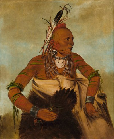 Wa-ho-béck-ee ، و Handsome Brave ، ١٨٣٤. بواسطة جورج كاتلين