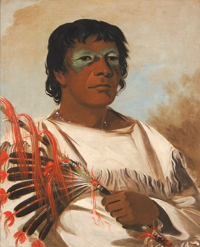Wah-pe-kée-suck ، سحابة بيضاء تسمى النبي ، مستشار بلاك هوك ، 1832. بواسطة جورج كاتلين