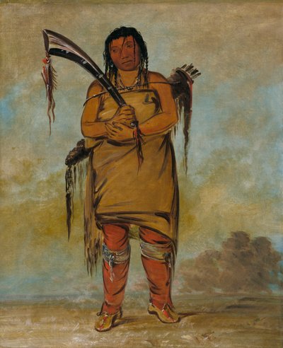 Wáh-chees، a Brave، 1835 أو 1836. بواسطة جورج كاتلين