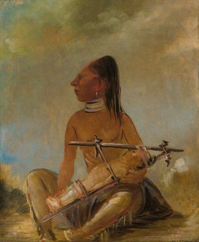 امرأة وطفل ، يوضح كيف يتم تسوية رؤوس الأطفال ، 1837-1839 بواسطة جورج كاتلين