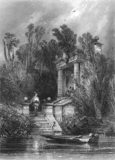 مشهد من Faustus. مارغريت تلتقي Faustus في البيت الصيفي ، c1870 بواسطة جورج كاتيرمول