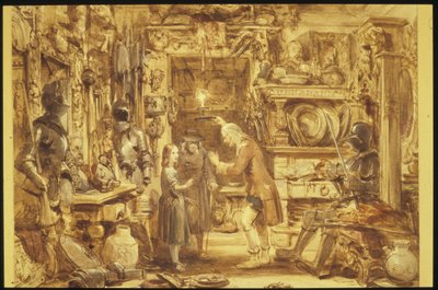 The Old Curiosity Shop Little Nells Home Interior of the Old Curiosity Shop، 1840 (مرحاض على ورق) بواسطة جورج كاتيرمول