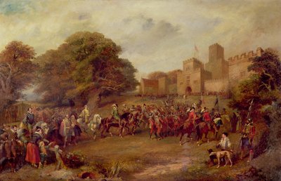 زيارة الملك جيمس الأول إلى برج هوجتون عام 1617 بواسطة جورج كاتيرمول