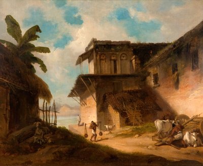 مشهد قرية البنغال ، 1821. بواسطة جورج شنري