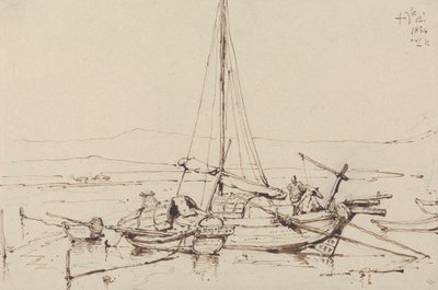 القوارب الصينية ، 1834 بواسطة جورج شنري