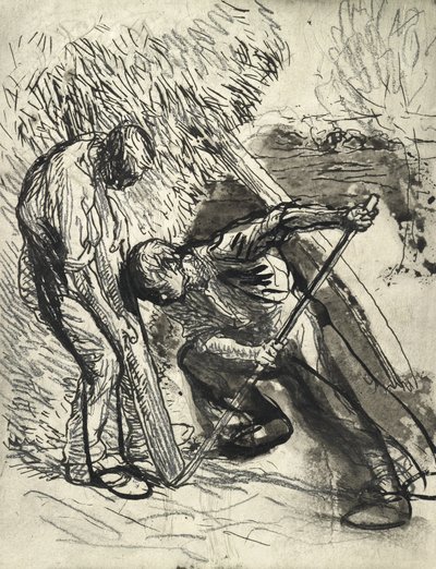 بروبينج ريك ، حوالي 1900 (قلم رصاص وقلم وحبر على ورق) بواسطة جورج كلاوسن