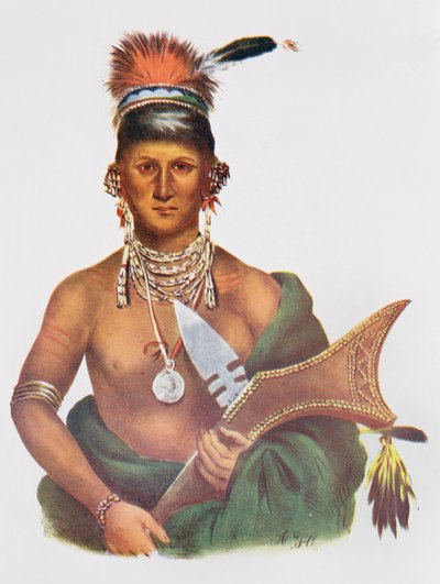 Appanoose ، رئيس Sauk ، 1837 ، رسم توضيحي من "القبائل الهندية لأمريكا الشمالية ، المجلد 2" ، بقلم توماس ل. مكيني وجيمس هول ، الحانة. جون جرانت بواسطة جورج كوك