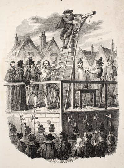 إعدام جاي فوكس ، حانة. 1841. بواسطة جورج كروكشانك