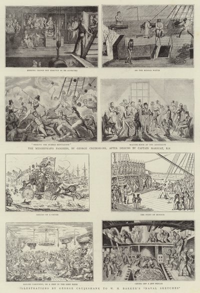 الفن الفكاهي في المعرض الملكي البحري بواسطة George Cruikshank