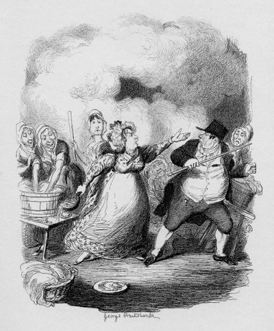 تدهور السيد بومبل في عيون الفقير ، من "مغامرات أوليفر تويست" بقلم تشارلز ديكنز (1812-1870) 1838 ، نشره تشابمان أوند هول ، 1901 بواسطة جورج كروكشانك