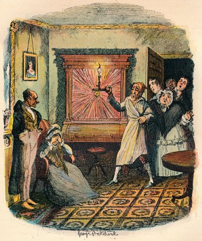 السيدة Tibbs والسيد Evenson ، c1900 بواسطة جورج كروكشانك