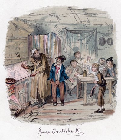 أوليفر تويست ، c1838. بواسطة جورج كروكشانك