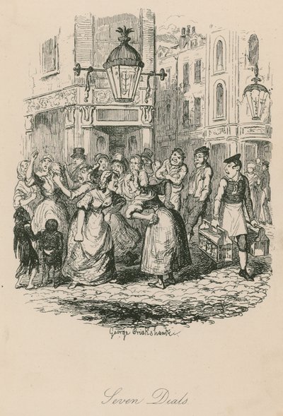 Seven Dials ، لندن بواسطة جورج كروكشانك