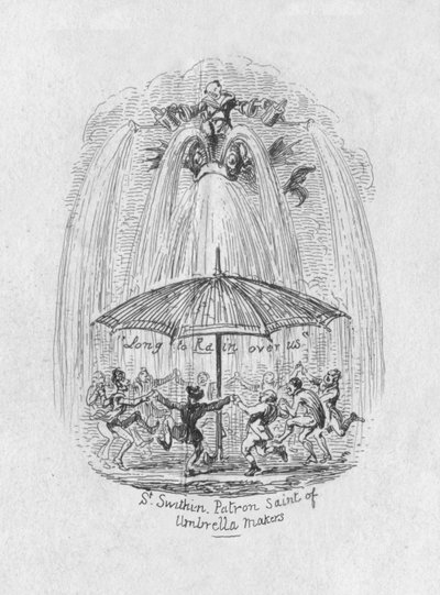 القديس سويثين راعي صانعي المظلات ، 1829 بواسطة جورج كروكشانك
