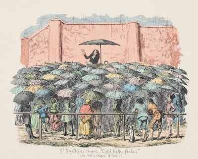 St Swithuns Chapel حقول الحمام البارد ، الحانة. 1833 (نقش يدوي) بواسطة جورج كروكشانك