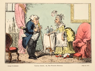 تابيثا جرونت. أو ، مستشفى المشي ، حانة. 1813 (نقش يدوي) بواسطة جورج كروكشانك