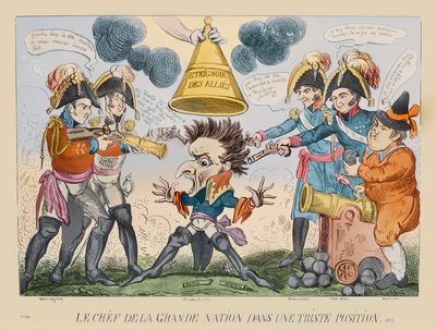 رأس الأمة العظيمة في موقف لوكر ، 1813 (حفر يدوي) بواسطة جورج كروكشانك