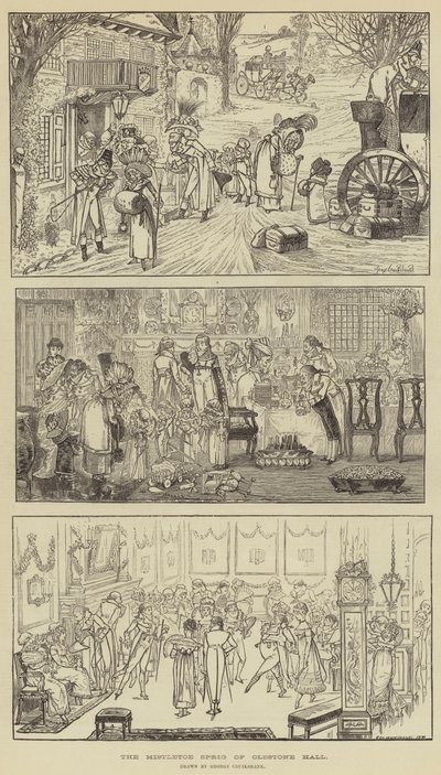 Mistletoe Sprig من قاعة أولدستون بواسطة George Cruikshank