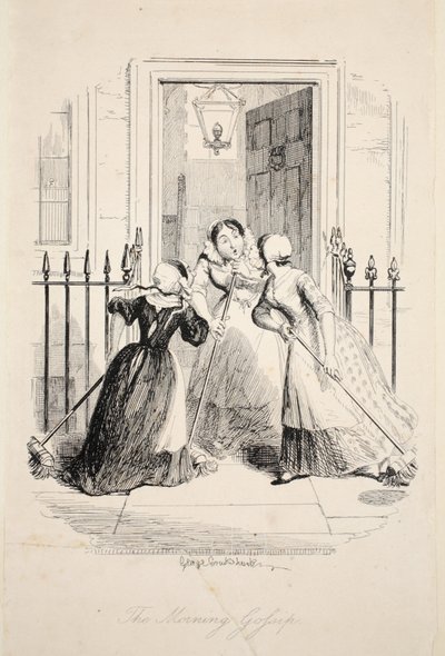 ثرثرة الصباح ، من أكبر طاعون الحياة ، حانة. 1847. بواسطة جورج كروكشانك
