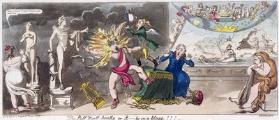 The Pall Mall Apollo أو R ... تاي في حريق !!! 1816 (نقش ملون) بواسطة جورج كروكشانك