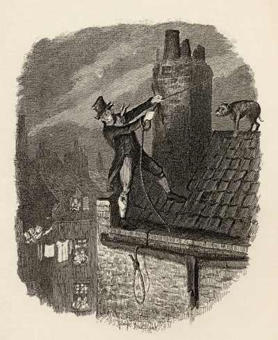 الفرصة الأخيرة ، من "مغامرات أوليفر تويست" بقلم تشارلز ديكنز (1812-1870) 1838 ، نشرها تشابمان أوند هول ، 1901 (نقش) بواسطة جورج كروكشانك