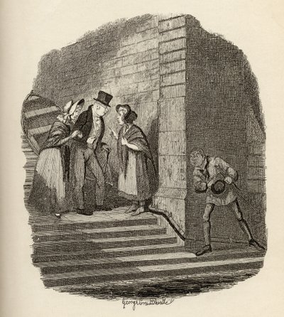 الاجتماع ، من "مغامرات أوليفر تويست" بقلم تشارلز ديكنز (1812-1870) 1838 ، نشره تشابمان أوند هول ، 1901 بواسطة جورج كروكشانك